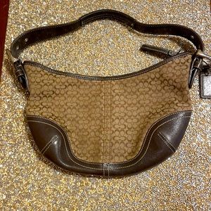 Real Coach Purse Covered In Coach Print like new